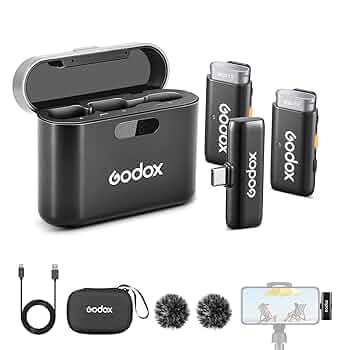 Godox ワイヤレスマイク 3個セット 専用充電ケース付き Godox ワイヤレスマイク 3個セット 専用充電ケース付き